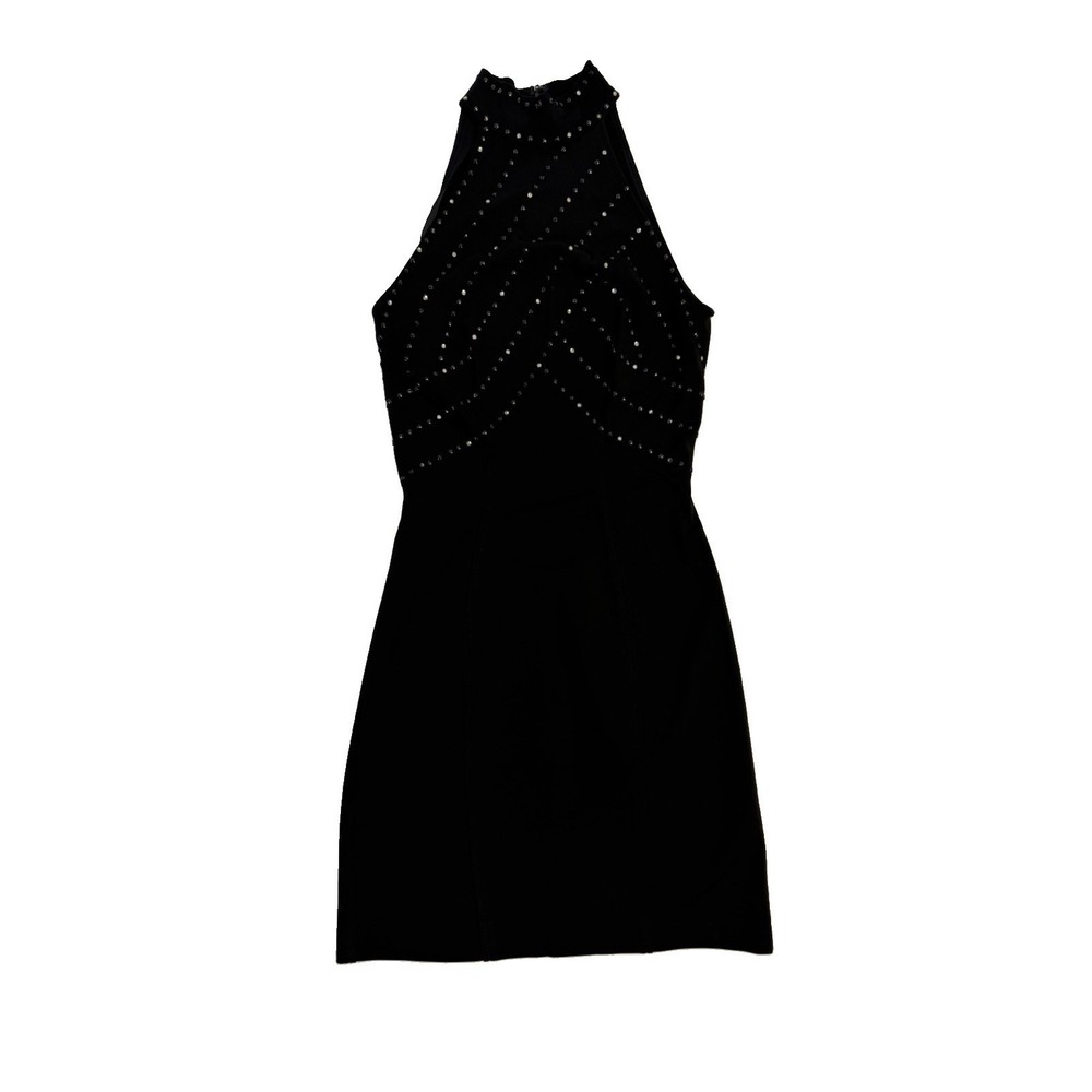 Vintage Lillie Rubin Black Beaded Cocktail‎ Dress Size S Old Money Classic LBD